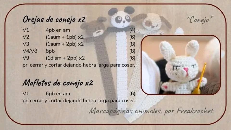 PATRÓN DE AMIGURUMI: CÓMO HACER UN MARCAPÁGINAS CON FORMAS DE ANIMALES