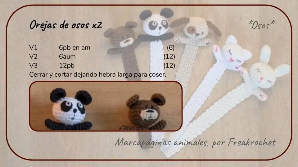 PATRÓN DE AMIGURUMI: CÓMO HACER UN MARCAPÁGINAS CON FORMAS DE ANIMALES
