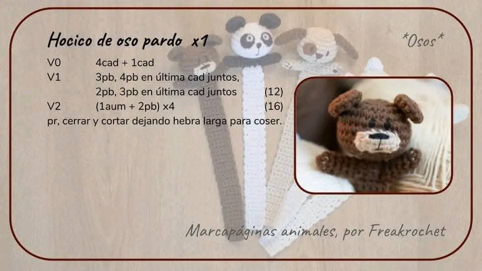 PATRÓN DE AMIGURUMI: CÓMO HACER UN MARCAPÁGINAS CON FORMAS DE ANIMALES