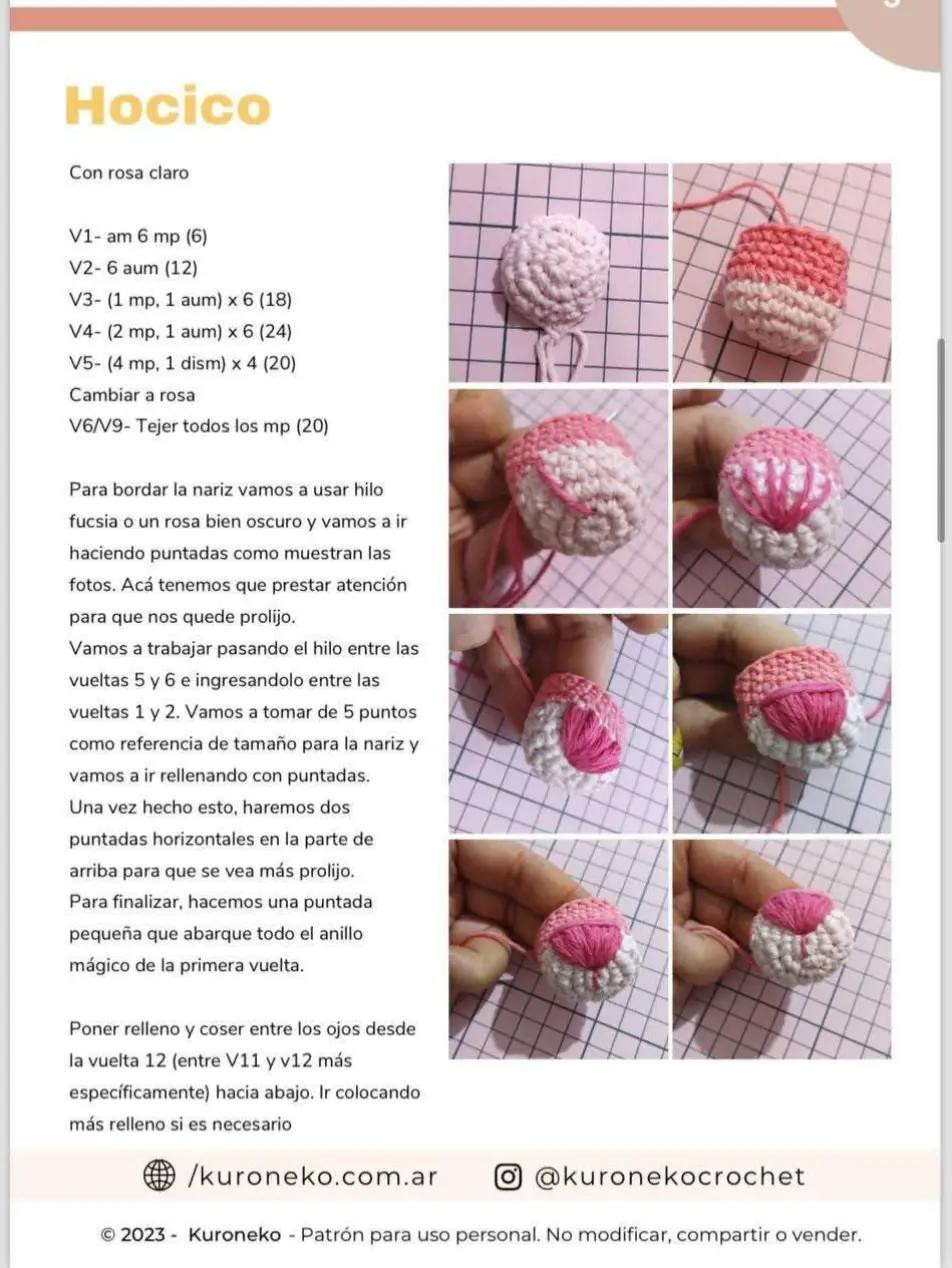 Patrón de amigurumi: Cómo hacer una pantera rosa adorable