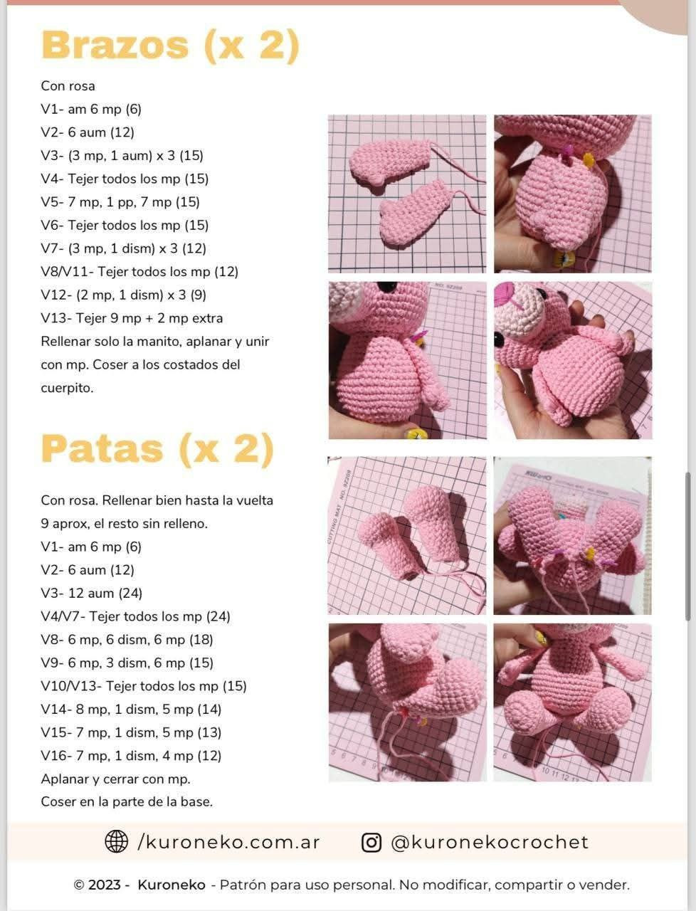 Patrón de amigurumi: Cómo hacer una pantera rosa adorable