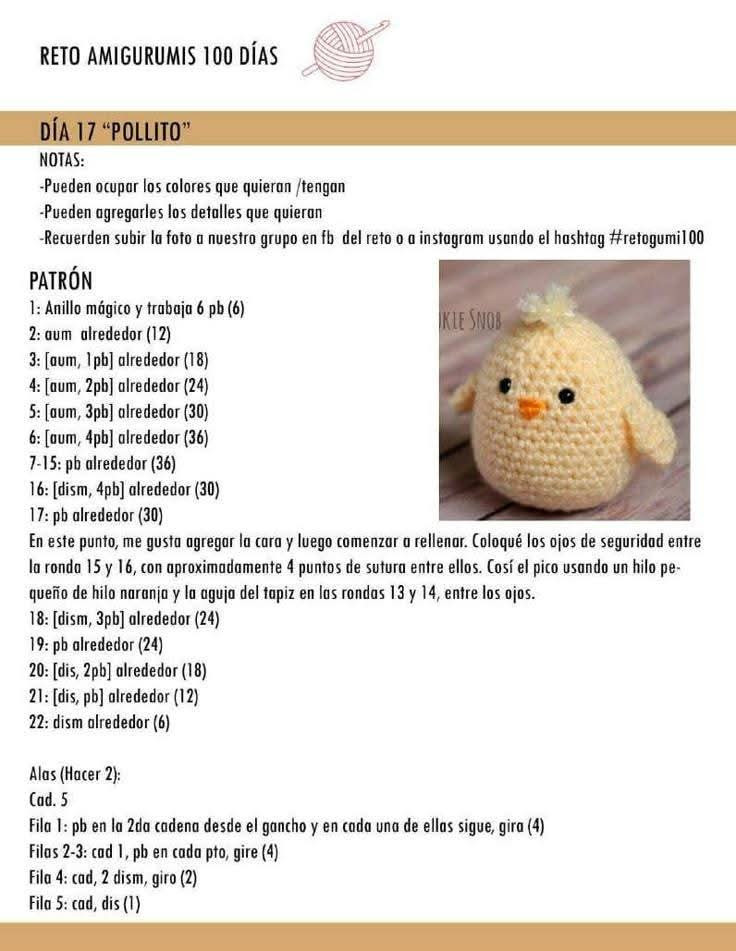 Patrón de Amigurumi: Cómo Tejer un Adorable Patito Amarillo