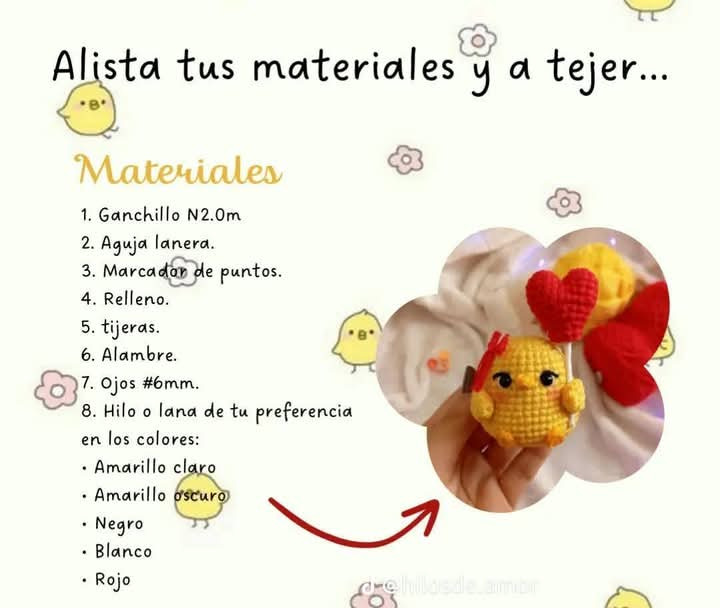 Patrón de Amigurumi: Cómo Tejer un Pollito con Globo