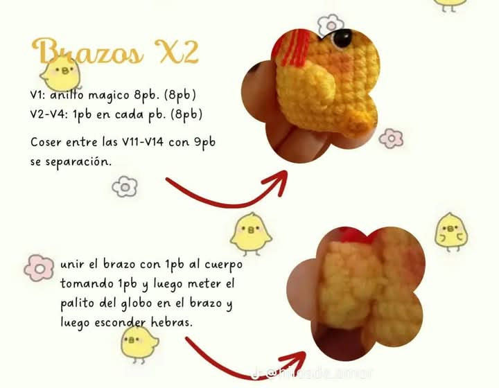 Patrón de Amigurumi: Cómo Tejer un Pollito con Globo