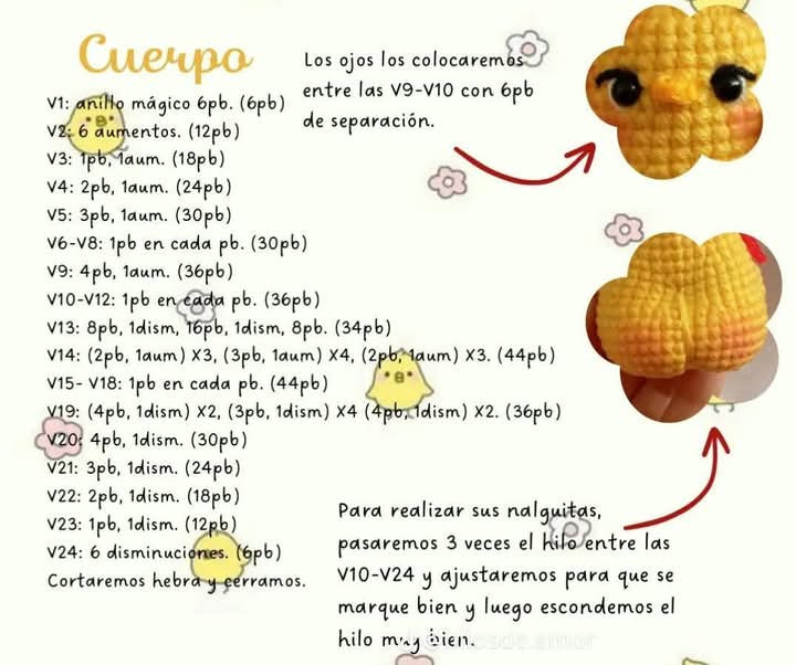 Patrón de Amigurumi: Cómo Tejer un Pollito con Globo