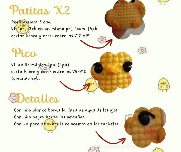 Patrón de Amigurumi: Cómo Tejer un Pollito con Globo