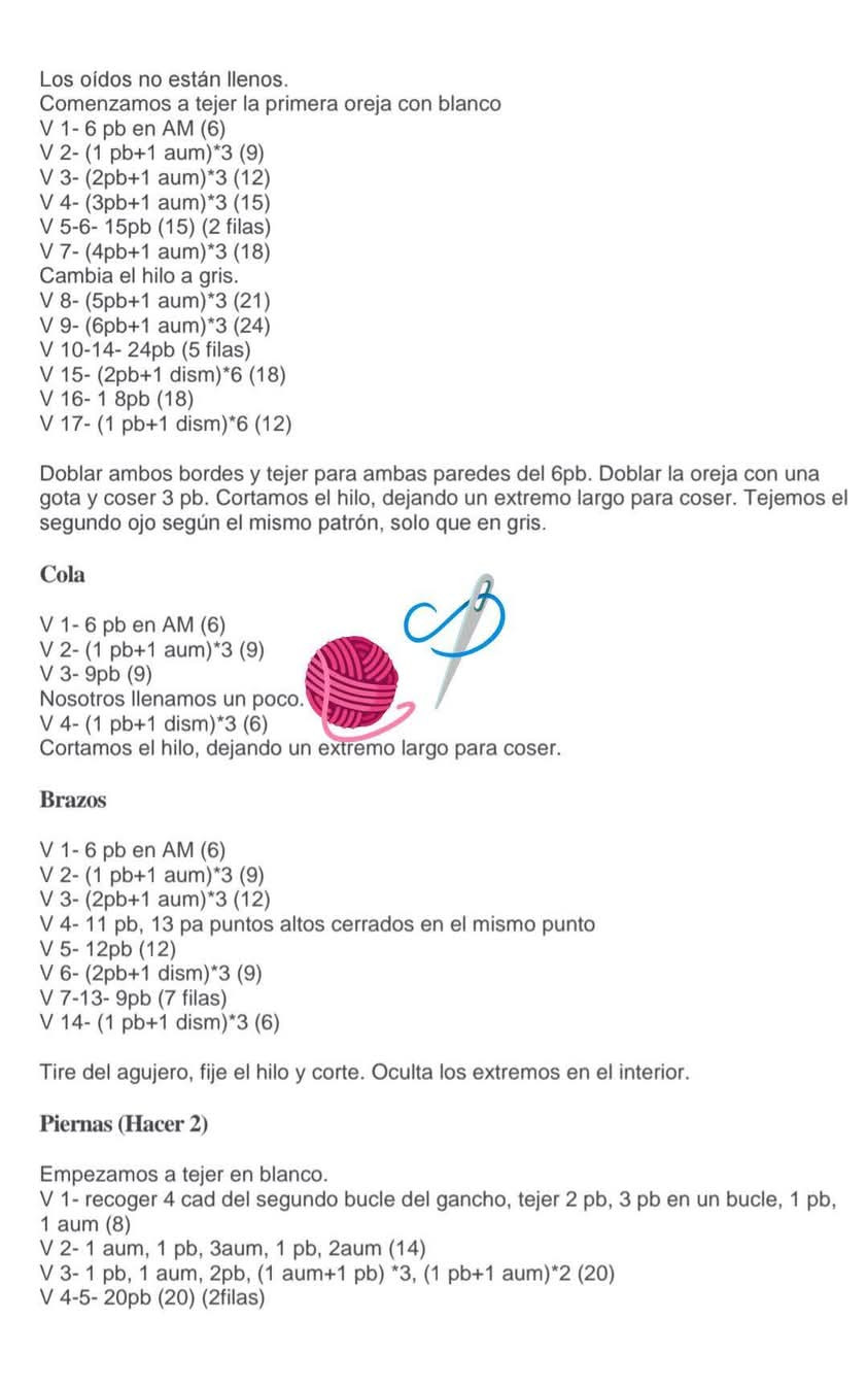 Patrón de Amigurumi: Cómo Tejer una Conejita Adorable Paso a Paso