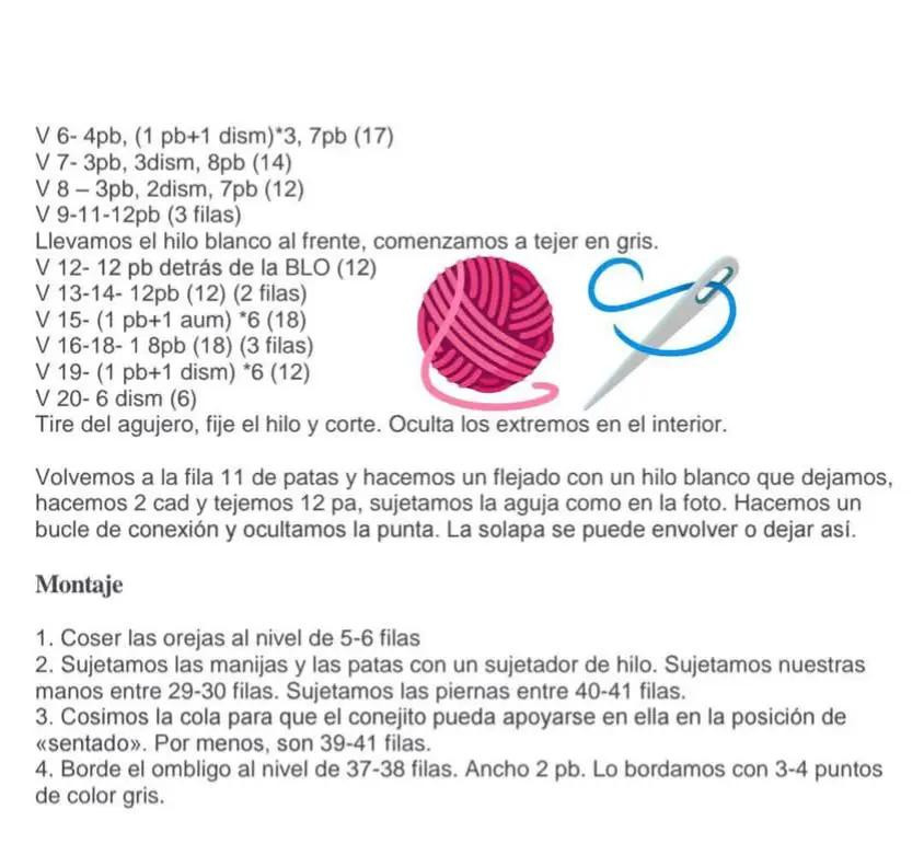 Patrón de Amigurumi: Cómo Tejer una Conejita Adorable Paso a Paso