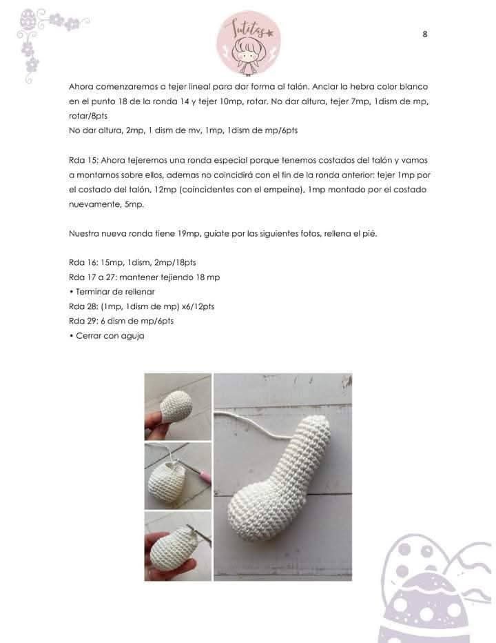 Patrón de Amigurumi: Conejito con Vestido Lila y Sombrero