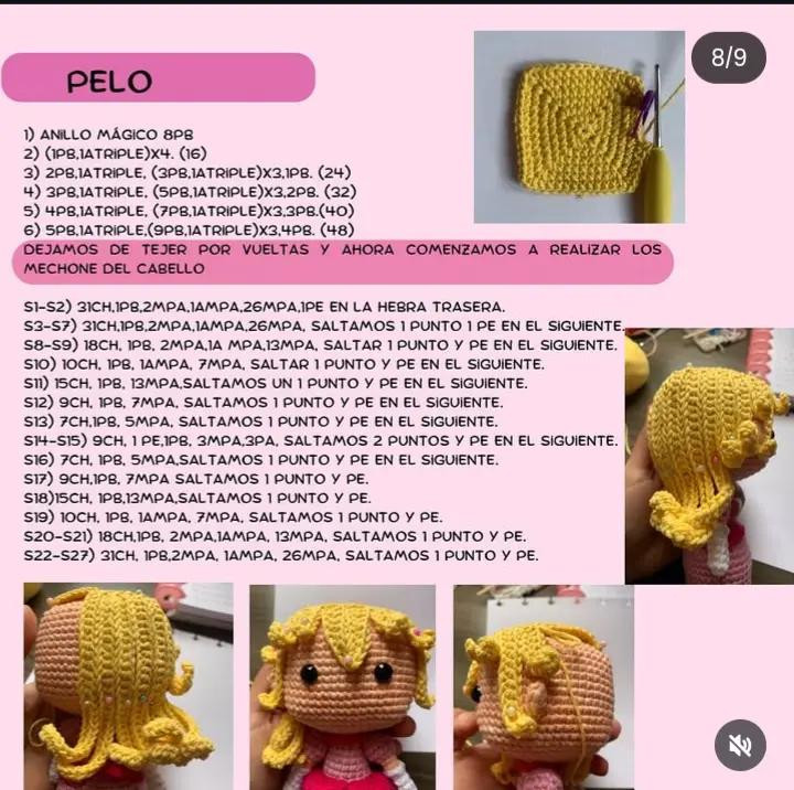 Patrón de Amigurumi: Crea tu propia princesa con crochet