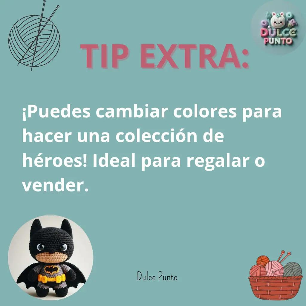 Patrón de Amigurumi: Crea Tu Propio Mini Héroe Inspirado en Batman