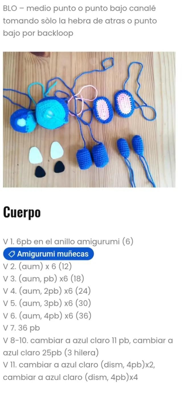 Patrón de amigurumi: Crea tu propio personaje azul adorable