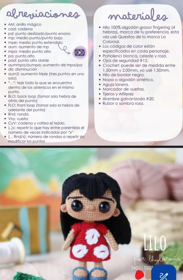Patrón de Amigurumi: Crea tus propios personajes de Lilo y Stitch