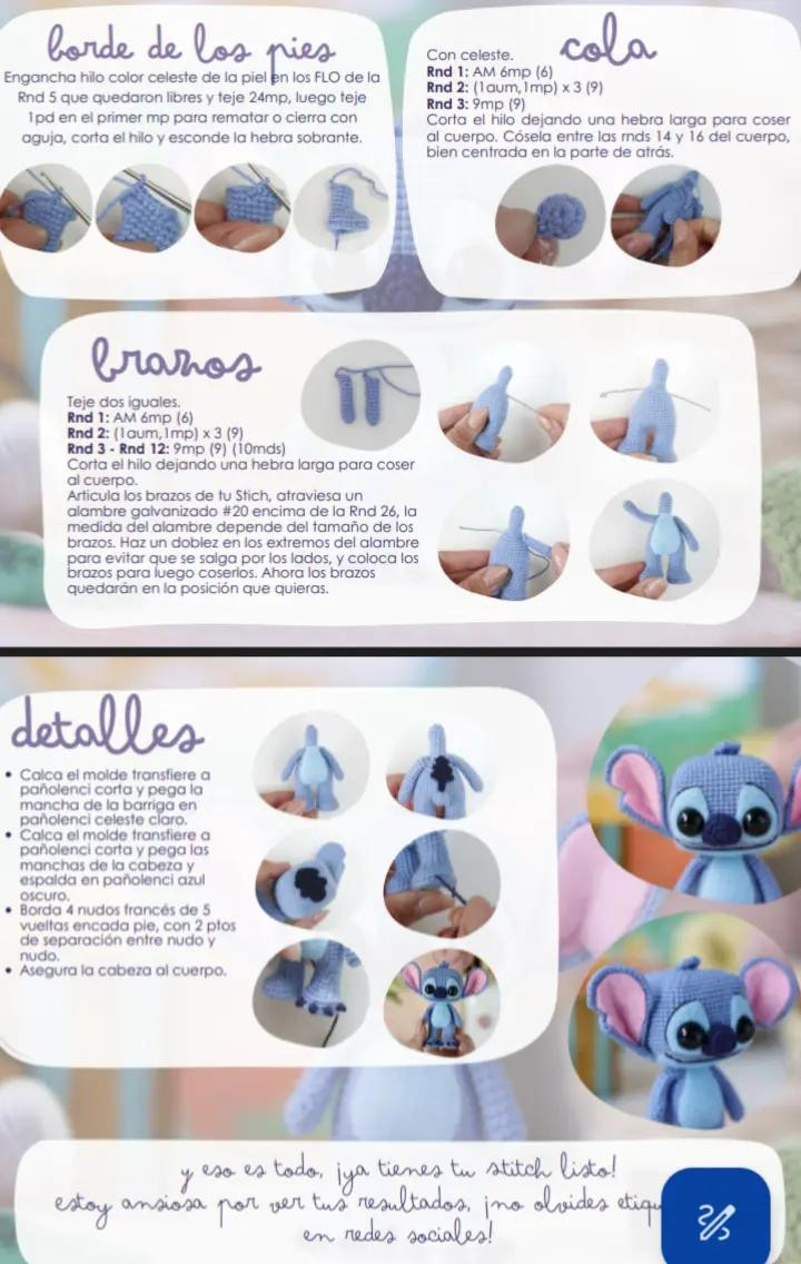 Patrón de Amigurumi: Crea tus propios personajes de Lilo y Stitch