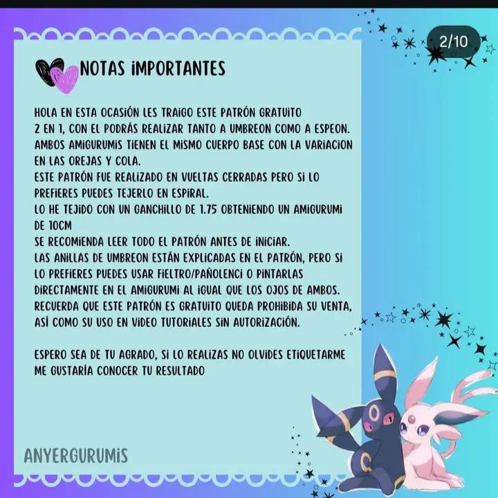 Patrón de Amigurumi: Crea tus propios Umbreon y Espeon con crochet.