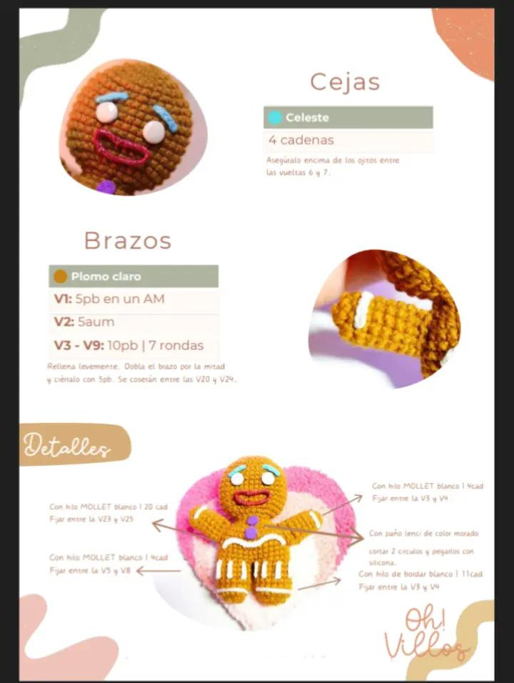 Patrón de Amigurumi: Creación de Muñeco de Jengibre