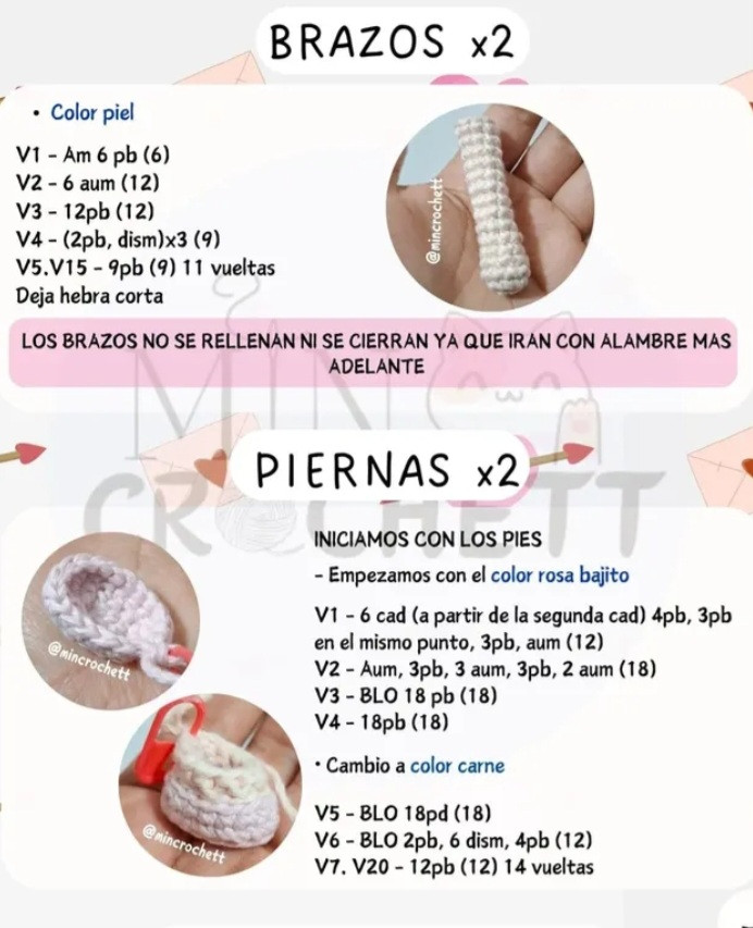Patrón de Amigurumi: Cupida con Corazones para San Valentín