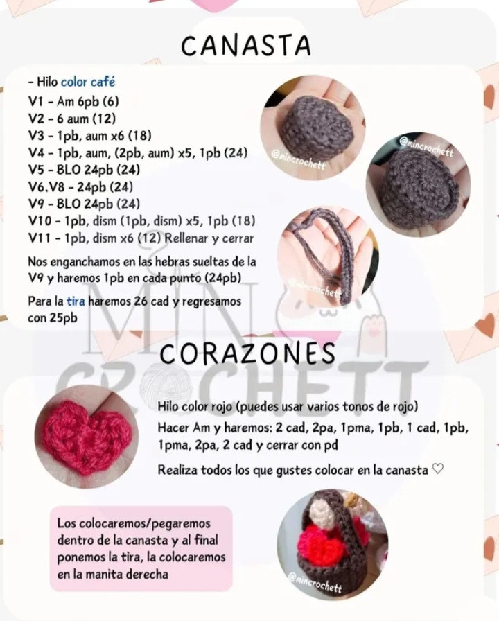 Patrón de Amigurumi: Cupida con Corazones para San Valentín