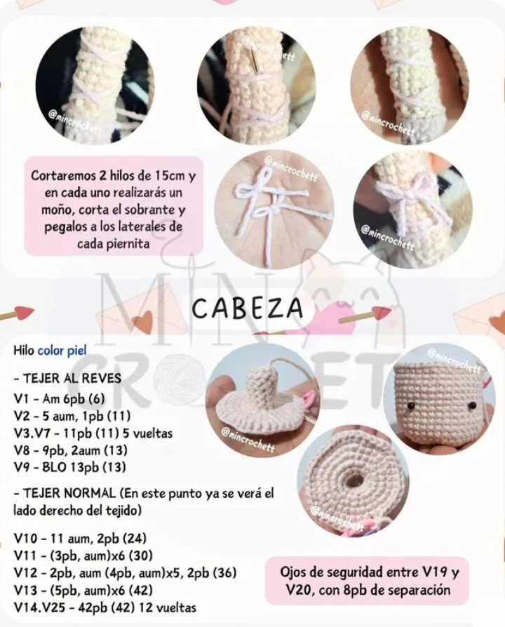 Patrón de Amigurumi: Cupida con Corazones para San Valentín