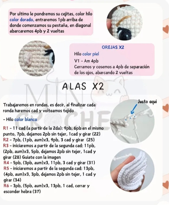 Patrón de Amigurumi: Cupida con Corazones para San Valentín