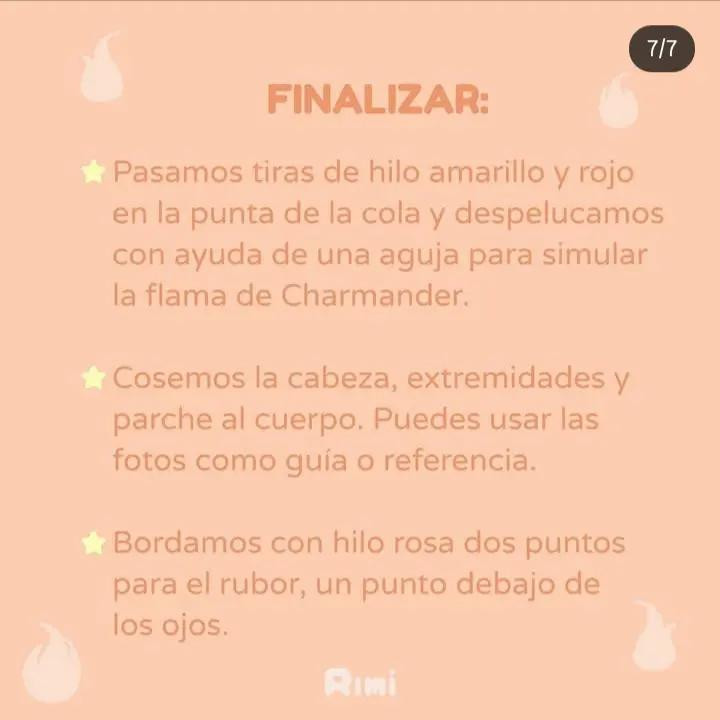 Patrón de Amigurumi de Charmander: Instrucciones Detalladas para Tejedores