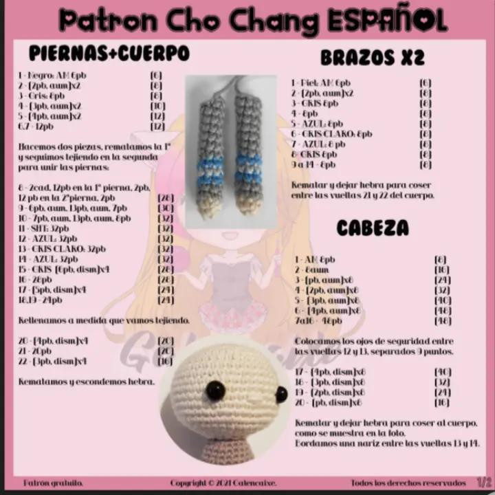 Patrón de Amigurumi de Cho Chang: Diseño Gratis para Tejer