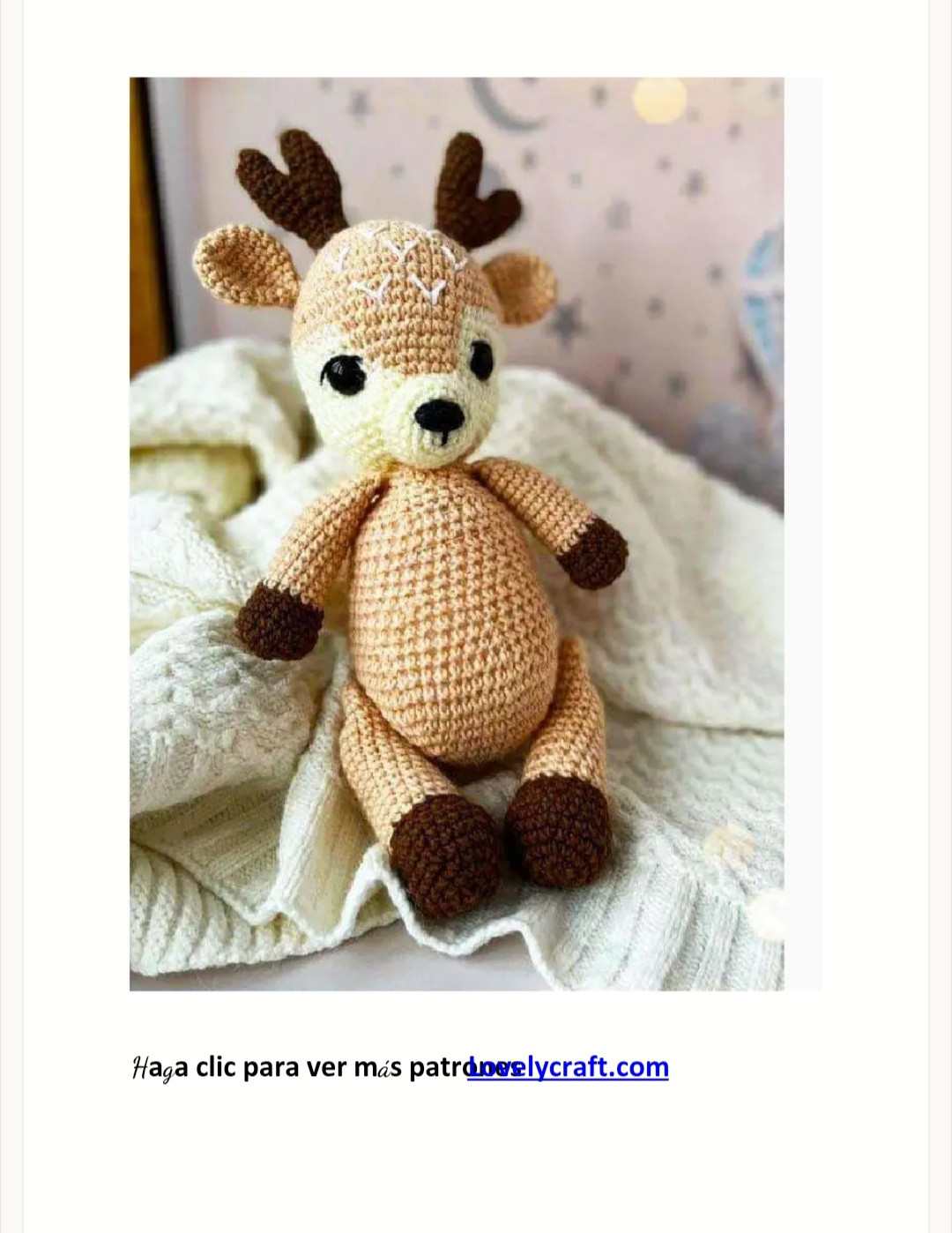Patrón de Amigurumi de Ciervo de Crochet Adorable y Gratis
