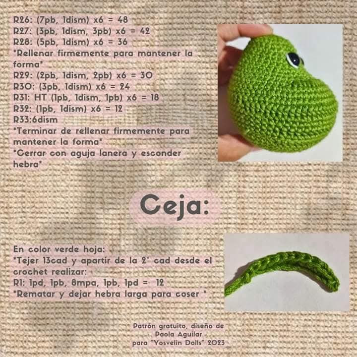 Patrón de amigurumi de dinosaurio con flotador para principiantes