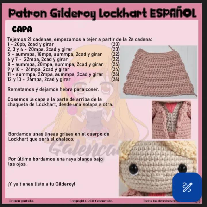 Patrón de Amigurumi de Gilderoy Lockhart para Tejedores Expertos