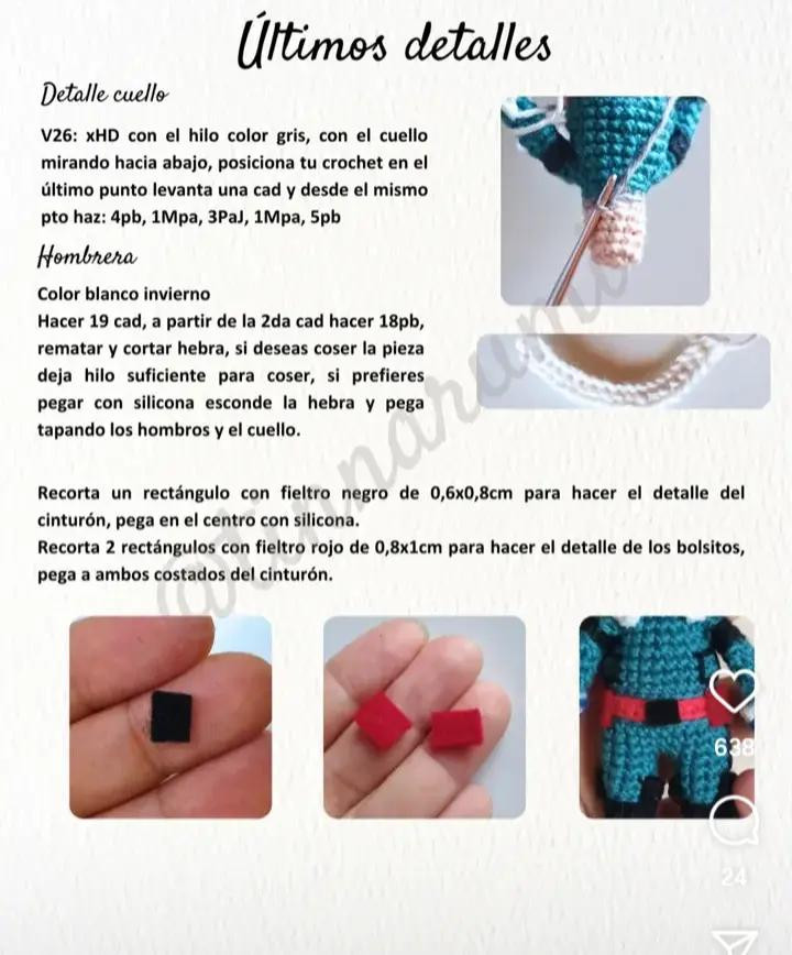 Patrón de amigurumi de Izuku Midoriya para tejer a crochet