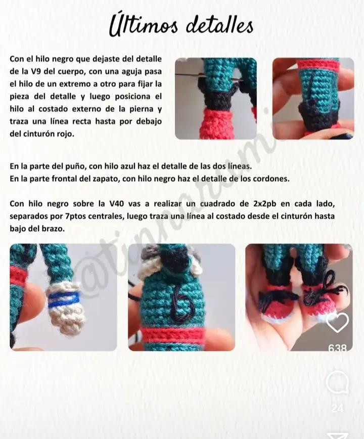 Patrón de amigurumi de Izuku Midoriya para tejer a crochet