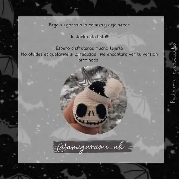 Patrón de amigurumi de Jack con sombrero de Navidad - Gratuito