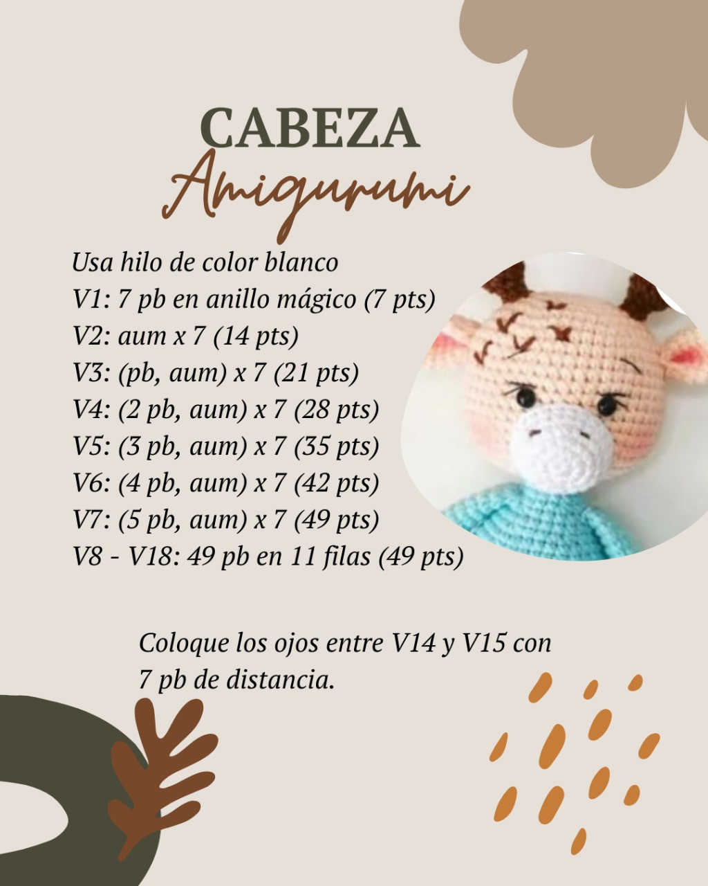 Patrón de Amigurumi de Jirafa Adorable para Tejedores Intermedios