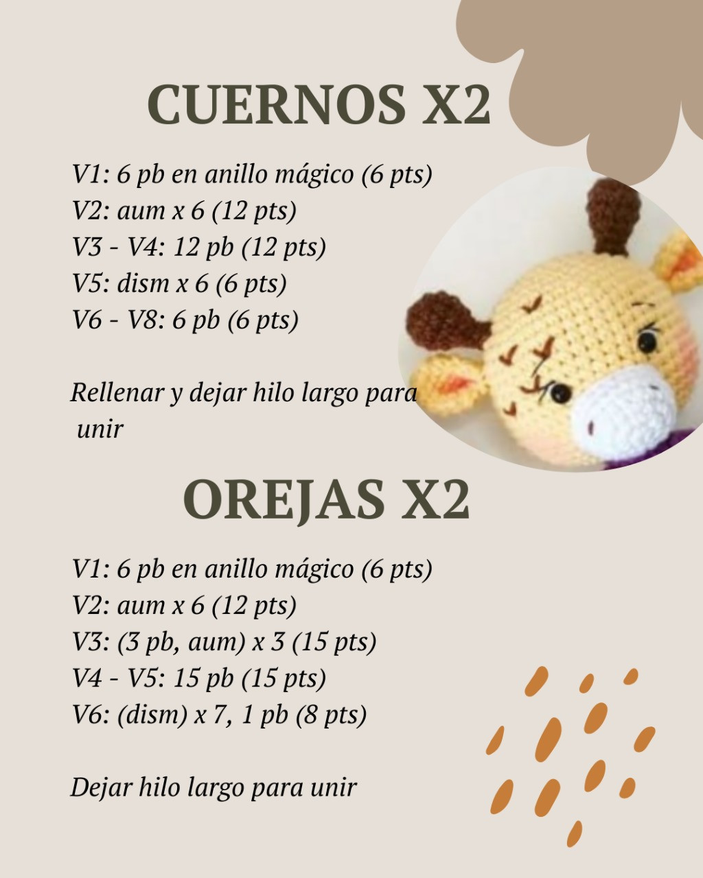 Patrón de Amigurumi de Jirafa Adorable para Tejedores Intermedios