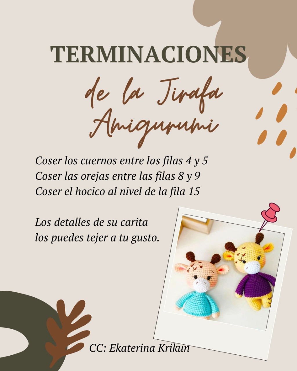 Patrón de Amigurumi de Jirafa Adorable para Tejedores Intermedios