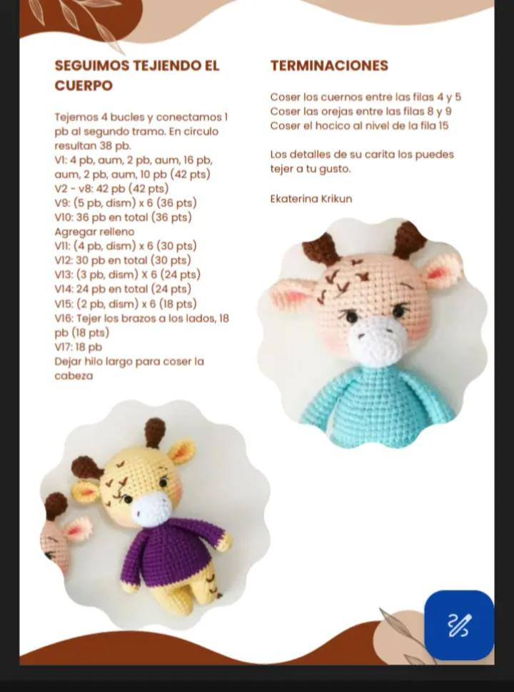 Patrón de Amigurumi de Jirafa: Guía Intermedia para Tejedores Creativos
