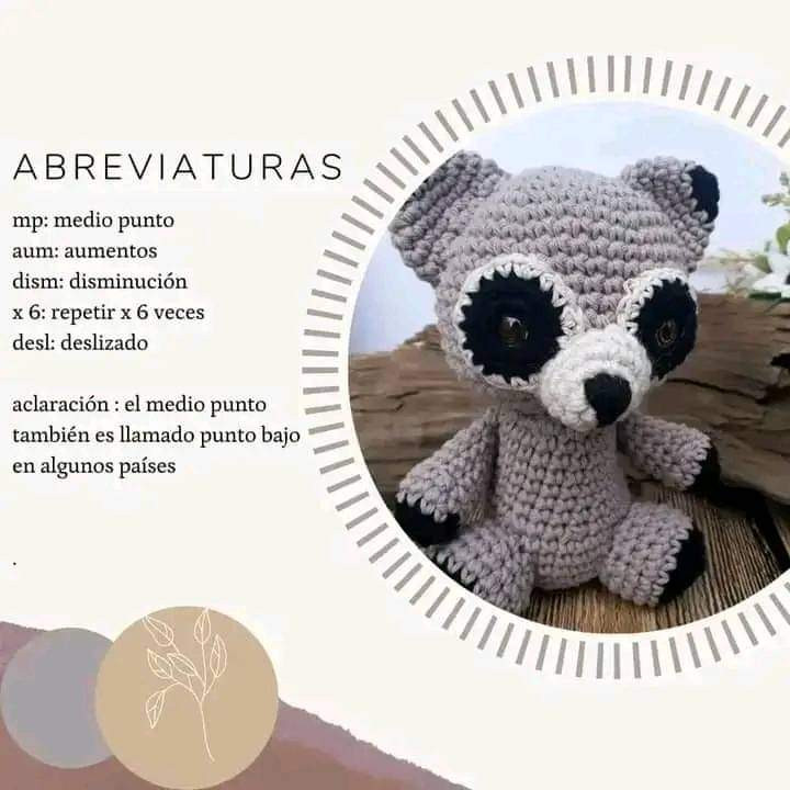 Patrón de amigurumi de mapache gratis para tejedores creativos