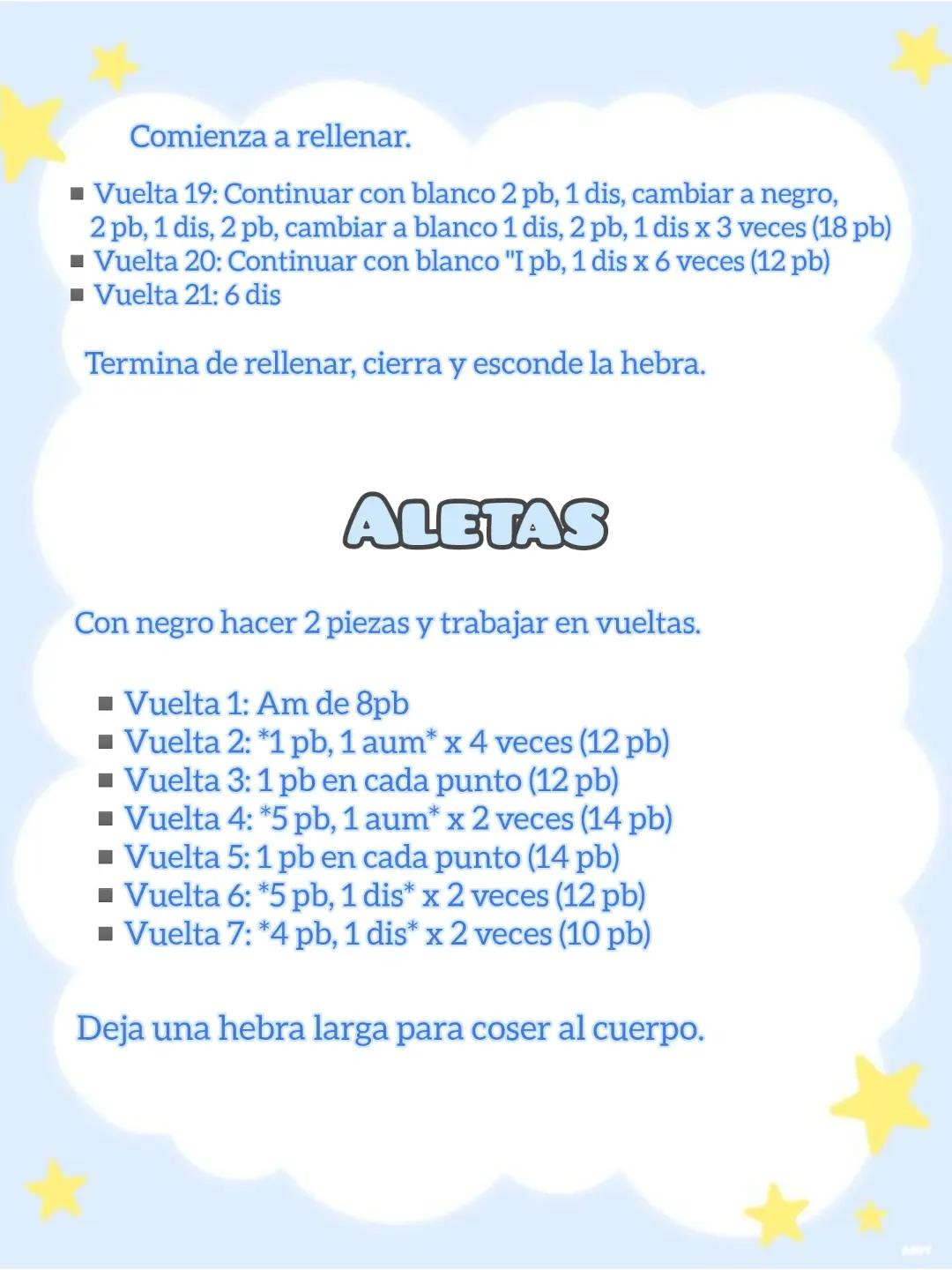Patrón de Amigurumi de Orca Gratis para Principiantes