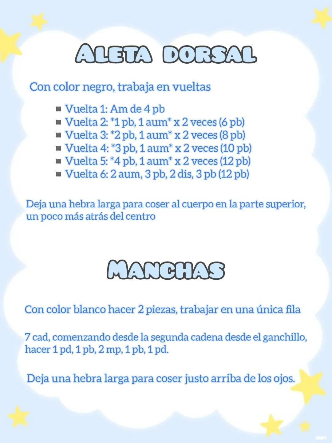 Patrón de Amigurumi de Orca Gratis para Principiantes