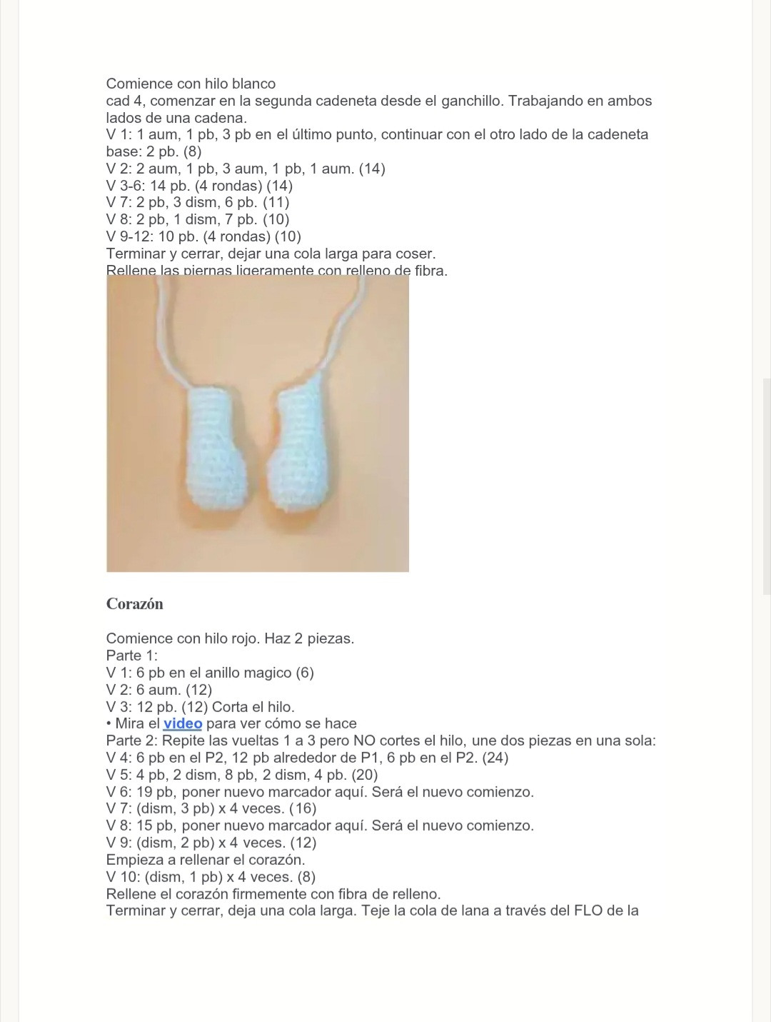 Patrón de Amigurumi de Osito con Corazón: Fácil y Gratis en PDF