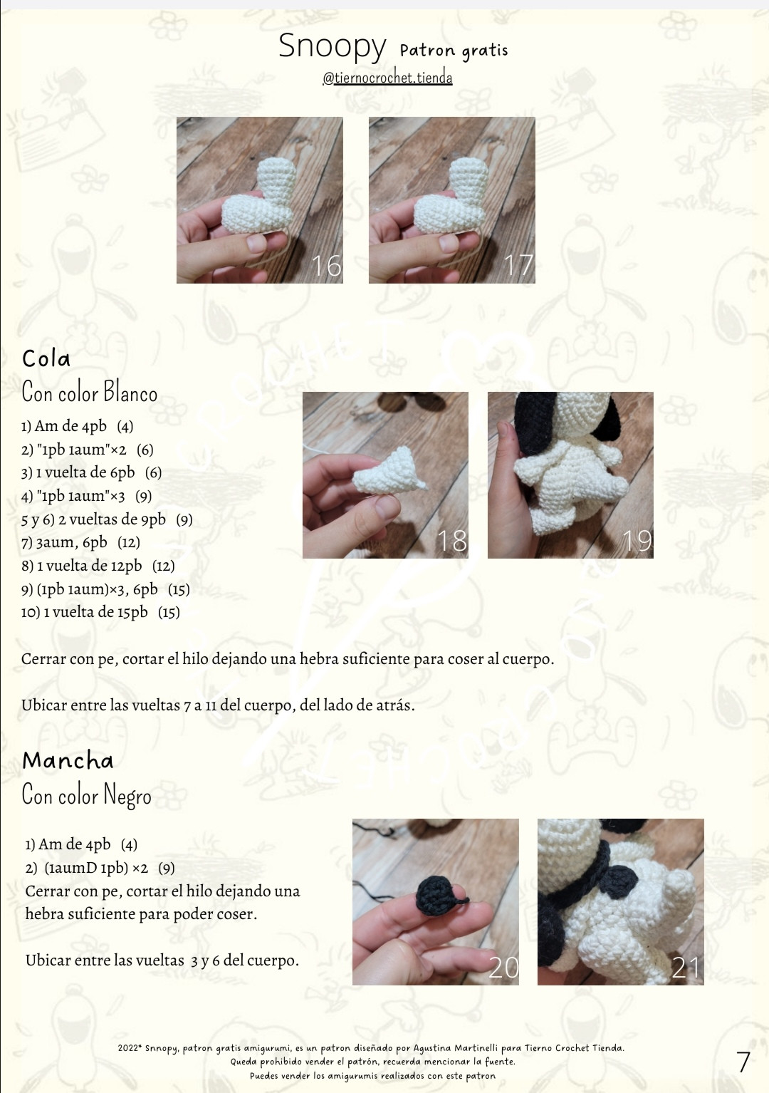 Patrón de amigurumi de perro con corazón rojo, gratis y adorable