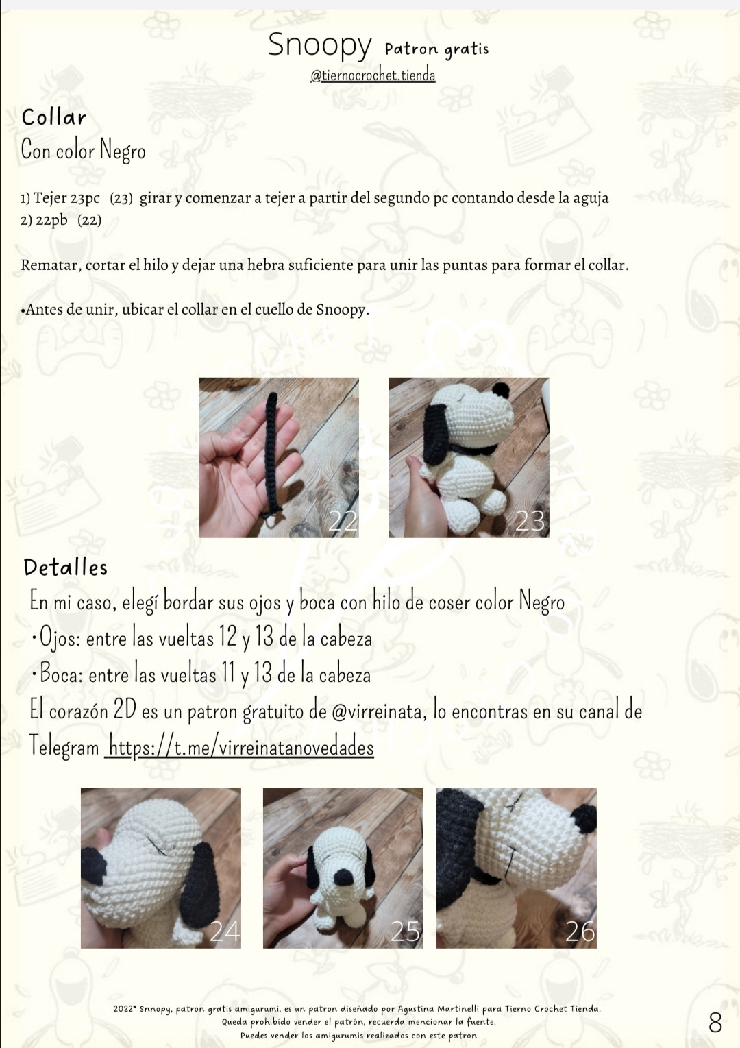 Patrón de amigurumi de perro con corazón rojo, gratis y adorable