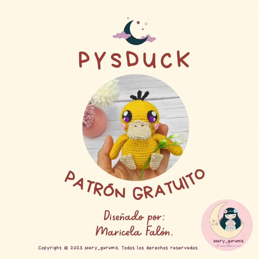 Patrón de Amigurumi de Psyduck: ¡Descárgalo y empieza a tejer ya!