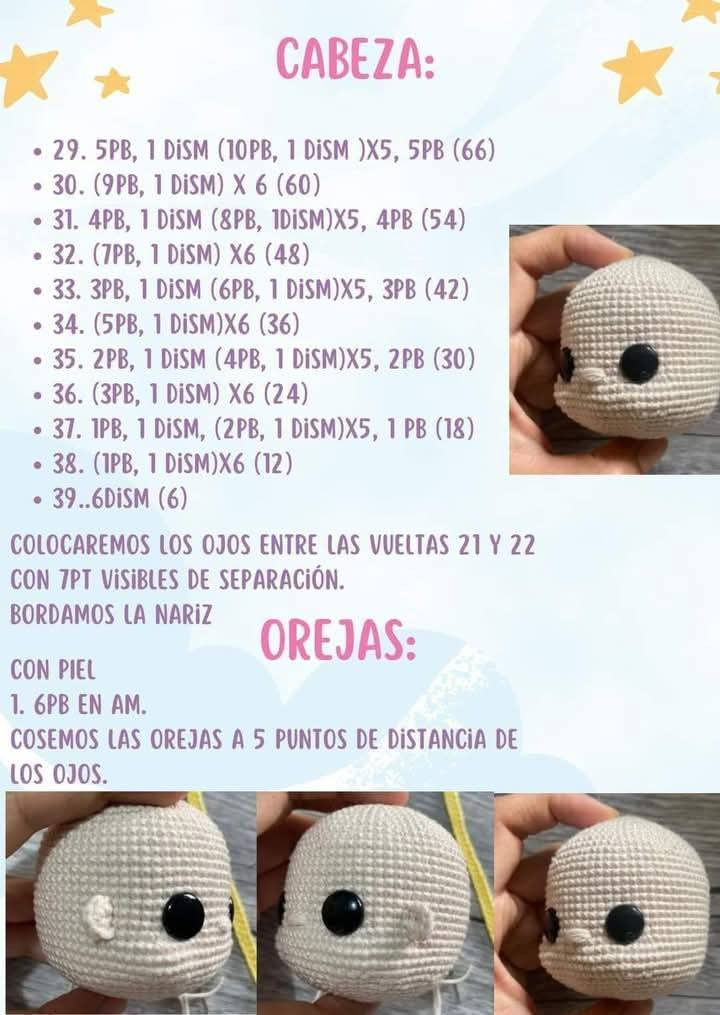 Patrón de amigurumi de Rapunzel con vestido y trenza larga.
