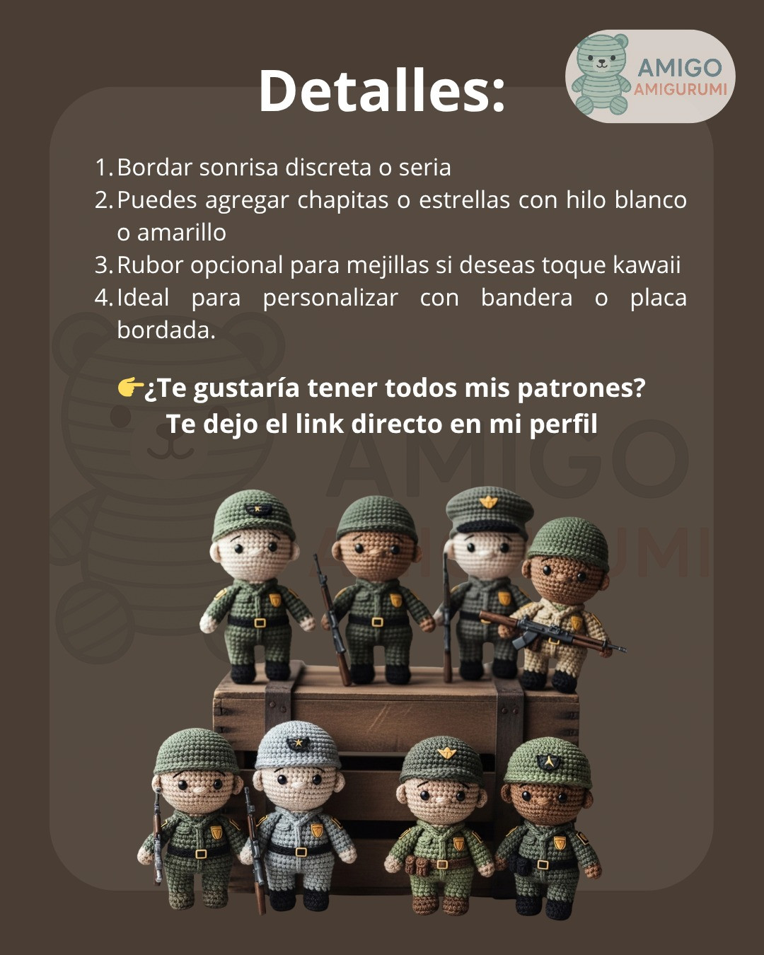 Patrón de Amigurumi de Soldados: Crea Tu Propio Ejército de Muñecos