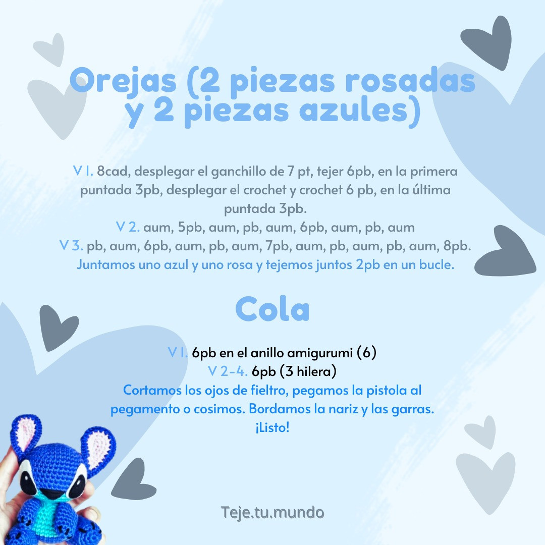 Patrón de Amigurumi de Stitch para Tejedores Expertos