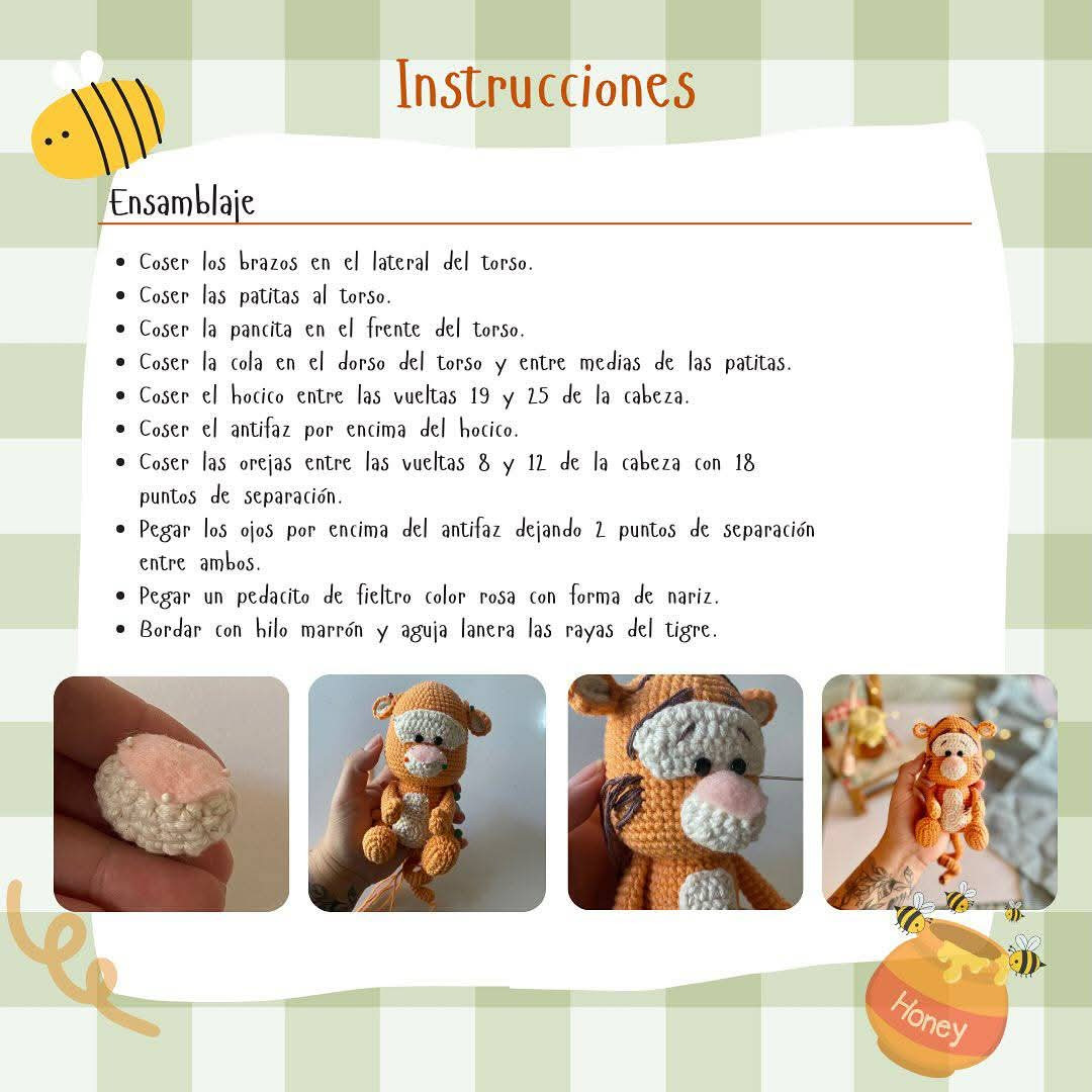 Patrón de amigurumi de Tigger para tejedores creativos