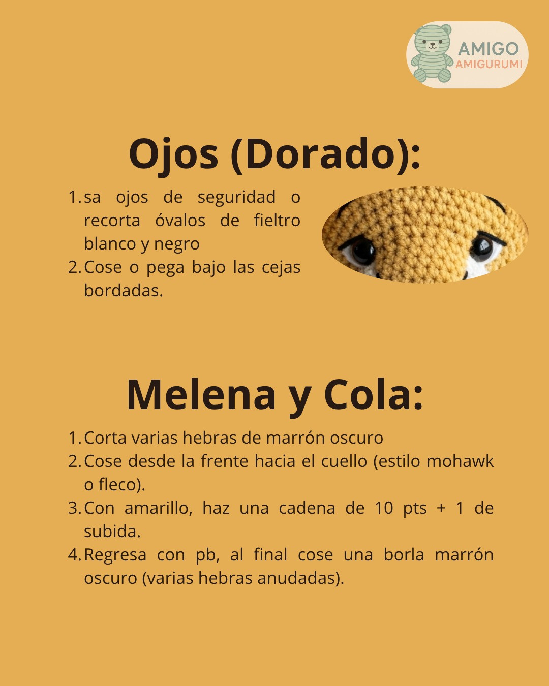 Patrón de amigurumi del Rey León para crochet creativo