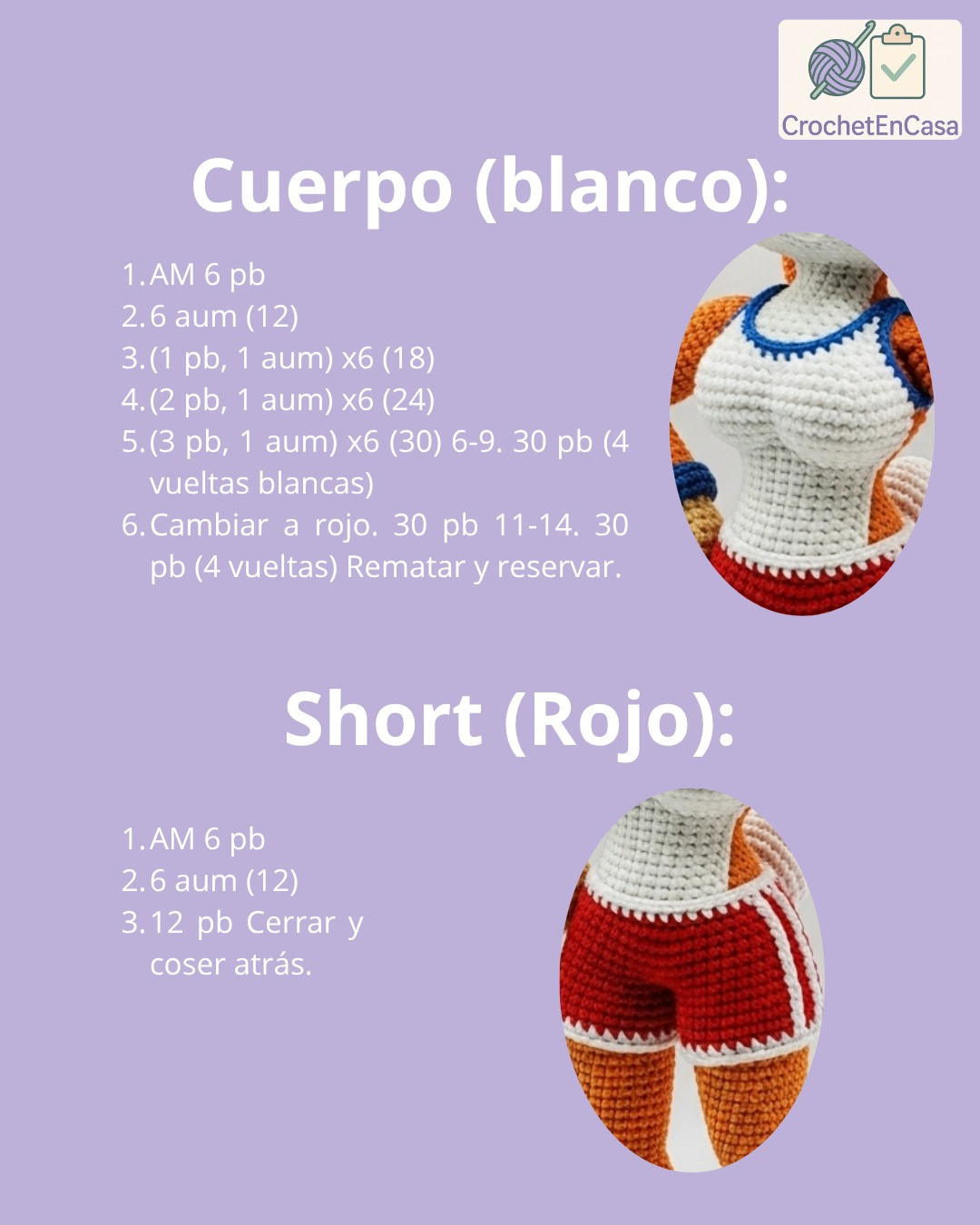 Patrón de amigurumi detallado para crear a Lola Bunny en crochet.