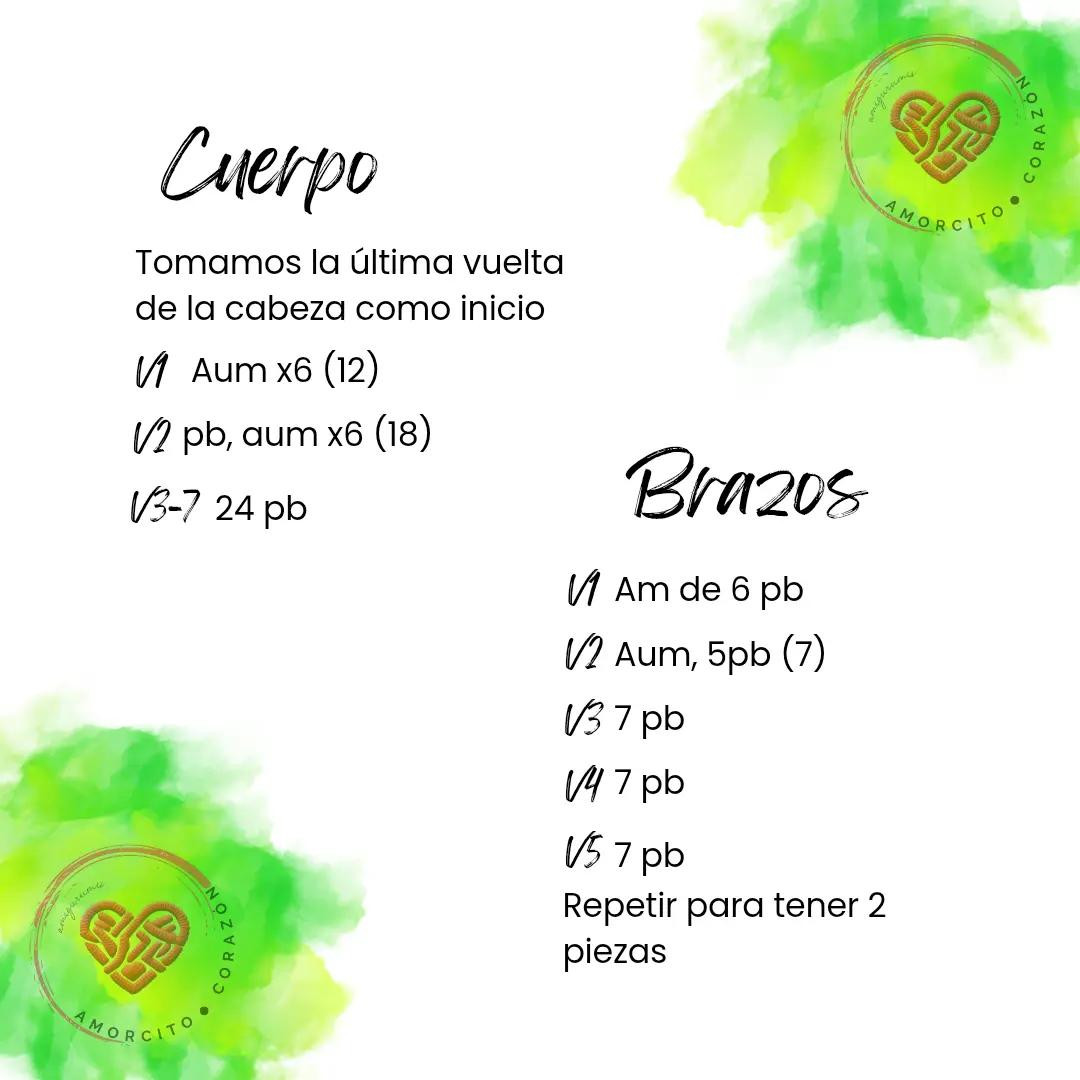 Patrón de Amigurumi: Dinosaurio Verde Gratis para Principiantes